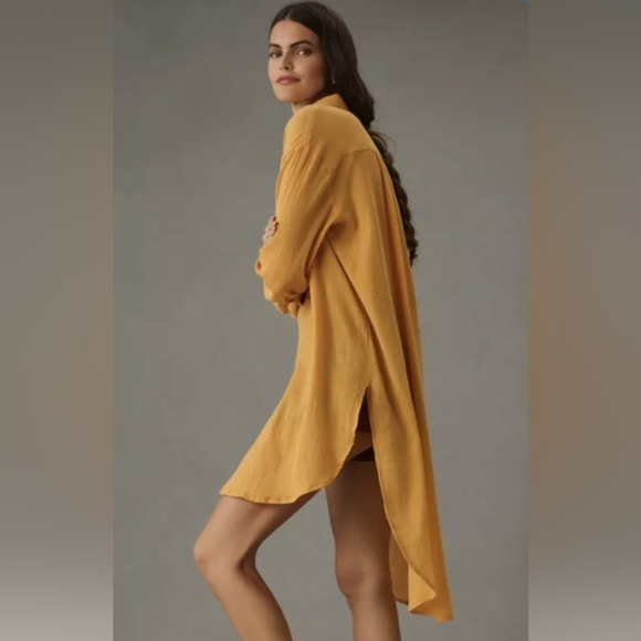 Anthropologie Tops - Anthropologie Mustard Yellow Tunic